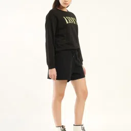 Levi's Black Cotton Regular Fit Shorts image 4