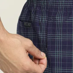 XYXX Maroon & Blue Relaxed Fit Check Nightwear Pyjamas - Pack of 2 image 4