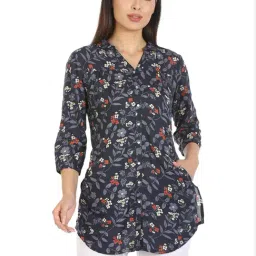 Mustard Navy Printed Shirt-picture-15