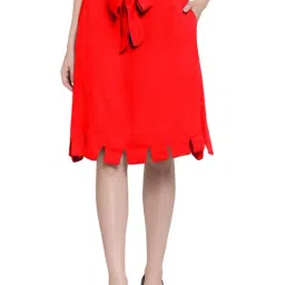 PATRORNA Red Midi Skirt-image-16