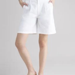 FableStreet White Cotton Regular Fit Shorts-picture-17