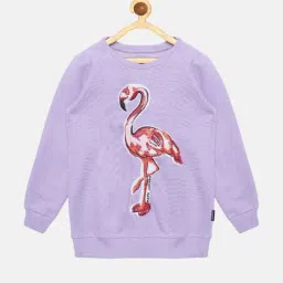 Kiddopanti Kids Lavender Embellished Full Sleeves Sweatshirt-picture-12