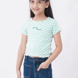 Ed-a-Mamma Kids Aqua Blue Checkered T-Shirt-picture-17