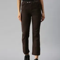 showoffff SHOWOFF Clean Look High-Rise Brown Relaxed Fit Jeans-picture-15