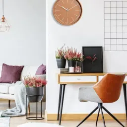 Random Brown Plastic Round Wall Clock image 2