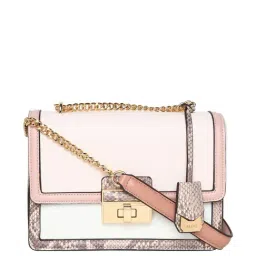 Aldo Pink Color Block Medium Sling Handbag-picture-34
