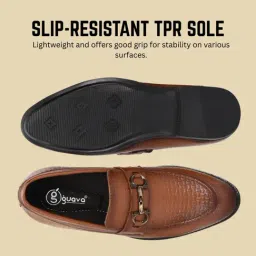 Guava Men's Tan Formal Loafers image 4