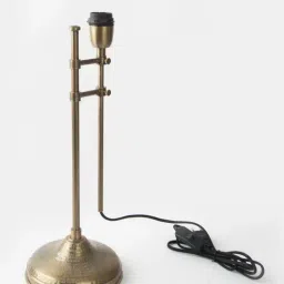 Fabindia Saaj Metal Bedside Table Lamp Without Shade image 4