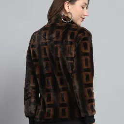 Monte Carlo Brown Printed Regular Fit Sweatshirt image 4