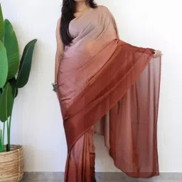 Saree Mall Brown Printed Sarees With Unstitched Blouse-picture-27