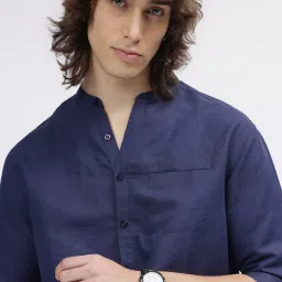 Iconic Men Solid Regular Fit Polyester Shirt image 4