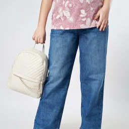 Honey Curvytude By Pantaloons Coronet Blue Cotton Relaxed Fit Jeans image 4