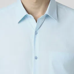 Peter England Blue Regular Fit Shirts image 4