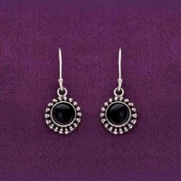 Kai Jewel Sterling Silver Classic Black Oxidized Drop Earrings for Women-picture-15