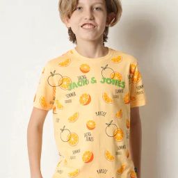 Jack & Jones Junior Orange Printed T-Shirt-picture-49