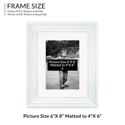 Art Street Synthetic Wood White Photo Frame (6 x 8 Inch) - Set of 4 image 4