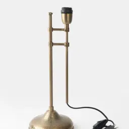 Fabindia Saaj Metal Bedside Table Lamp Without Shade image 3