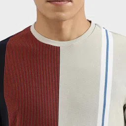 United Colors Of Benetton Multicolored Pure Cotton Regular Fit Striped T-Shirts image 4