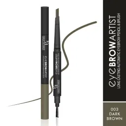 Half N Half Eye Brow Artist Long Lasting Automatic Eyebrow Pencil & Brush 003 Dark Brown - 4 gm-picture-27