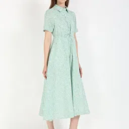 Tommy Hilfiger Womens Green Regular Fit Dress-image-16