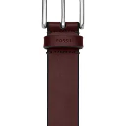 Fossil Joe Red Leather Solid Waist Belt image 4