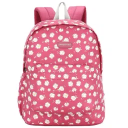 Lavie Sport Gerbera 18L Printed Casual Backpack | Daypack|School Bag for Girls (Magenta)-image-36
