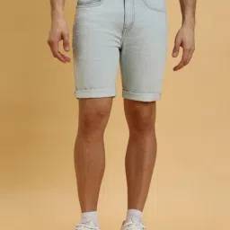 Forever 21 Blue Regular Fit Denim Shorts-picture-32