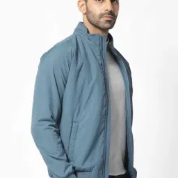 Rare Rabbit Blue Regular Fit Solid Jacket image 4