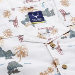 Allen Solly Boys White Printed Shirt image 4