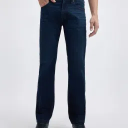 Pepe Jeans Dark Blue Cotton Straight Fit Jeans-picture-35