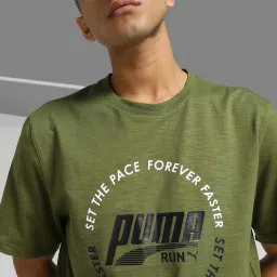 Puma Green Regular Fit Printed Sports T-Shirt image 4