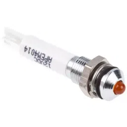 RS PRO Orange Panel Mount Indicator 10.8-13.2V DC, Mounting Hole Size 6 mm, IP Rating IP67, Model No 8432420-picture-23