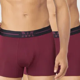 Macroman M-Series Wine Regular Fit Trunks - Pack Of 2-image-0
