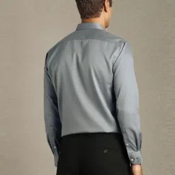 Louis Philippe Grey Regular Fit Shirt image 2