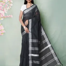 Unnati Silks Black Woven Saree With Unstitched Blouse-picture-36