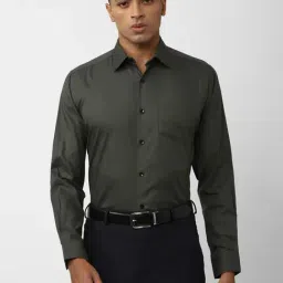 Van Heusen Olive Regular Fit Shirt-picture-17