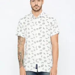 Being Human White Slim Fit Printed Shirt-picture-26
