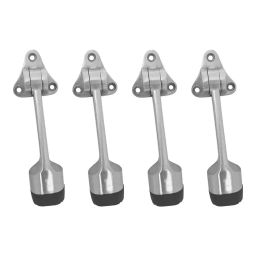 Atom 15.24 cm (6 inch) White Metal CPSS Finish Silver Door Stopper (Pack of 4)-picture-4