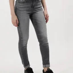 TOMMY HILFIGER Grey Cotton Slim Fit Mid Rise Jeans image 3