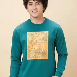 Being Human Green Regular Fit Printed Sweatshirt-image-10