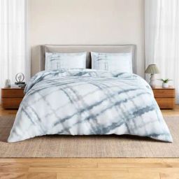 Spaces Cotton Blue Geometric 132 TC Double Size Bedsheet with 2 Pillow Covers-picture-32