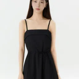 Roem Black Regular Fit Long Dress image 5