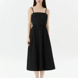 Roem Black Regular Fit Long Dress-picture-13