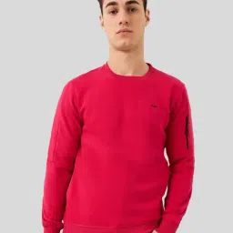 Park Avenue Red Slim Fit Sweatshirt-picture-26