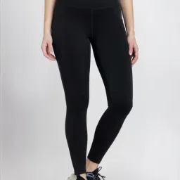 Adidas Black Plain Leggings-image-0