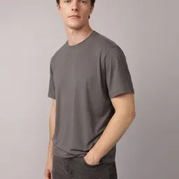 American Eagle Grey Regular Fit T-Shirt-image-12