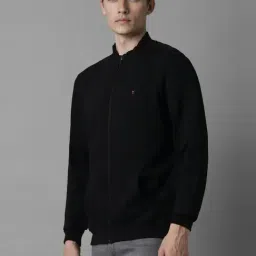 Louis Philippe Black Cotton Regular Fit Sweatshirt image 3