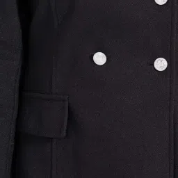 Styli Black Plain Jacket image 4