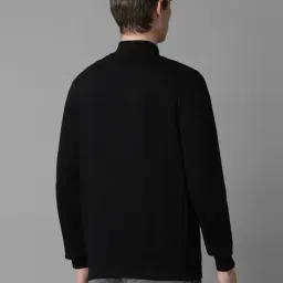 Louis Philippe Black Cotton Regular Fit Sweatshirt image 2