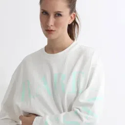 RAREISM Off White Blended Printed Long Sleeves Sweatshirt image 5